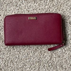 Cranberry Kate spade wallet